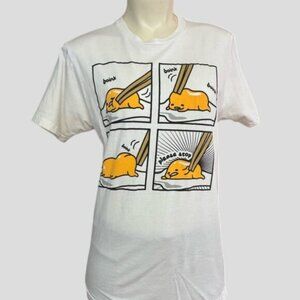 Gudetama The Lazy Egg Graphic White T-Shirt